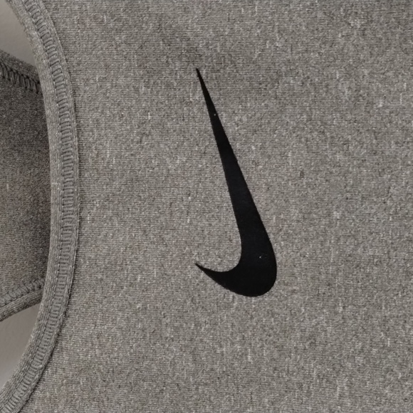 NIKE Athletic Sports Bra Swoosh Logo Gym Workout Dri-Fit Exercise Yoga Pilates L - Picture 2 of 3